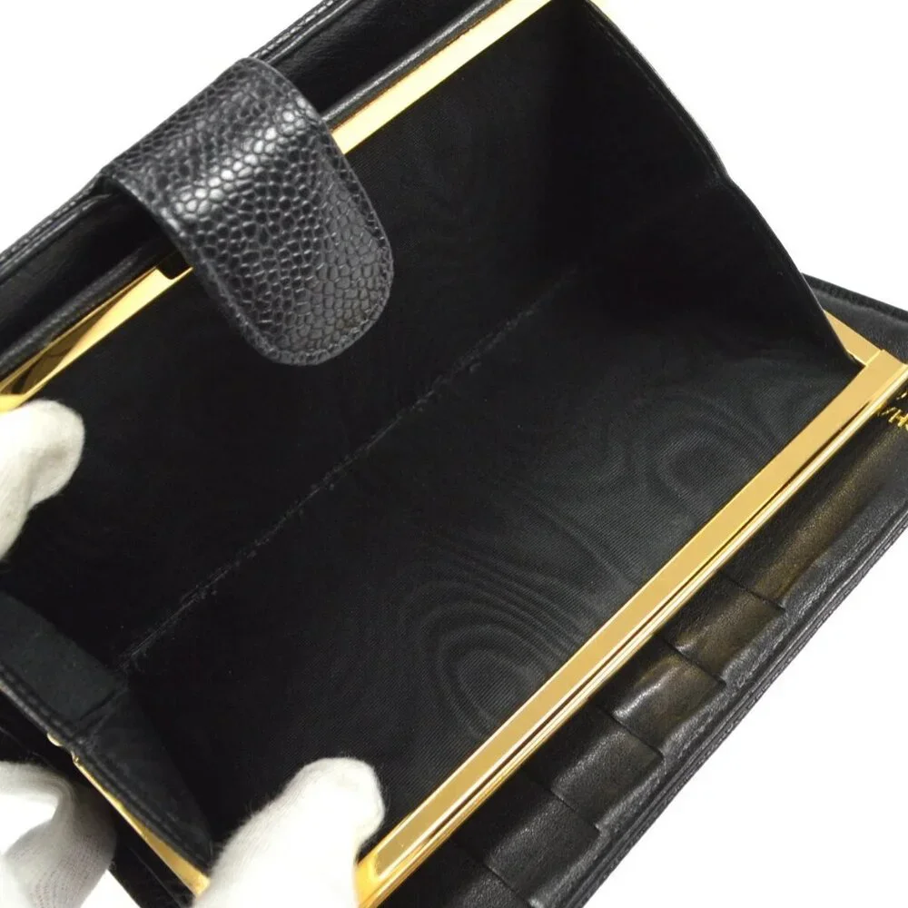 Chanel Long Wallet Black Calfskin